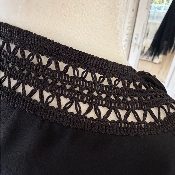 Winter Kate Vintage Silk Black Boho Fringe Cardigan Kimono Duster - Picture 7 of 9